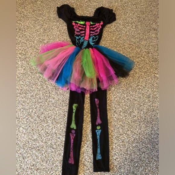 Funky Punky Bones Costume Size Medium (8-10) - Picture 2 of 4